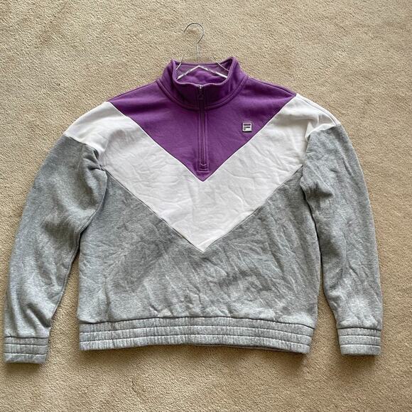 Fila Pullover Half Zip Sweatshirt Sz XL - Picture 10 of 10